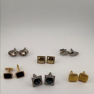 Elegant Silver and Gold Cufflinks Set